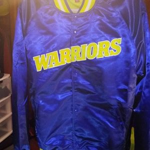 Mitchell&Ness GoldenState SATIN JACKETS &HATS WITH
